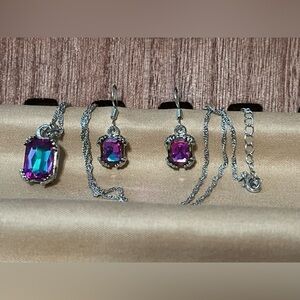 Retro Style Gemstone Jewelry Set, BN